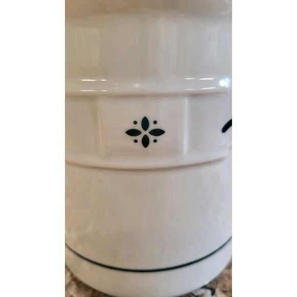 Longaberger Pottery Crock Heritage Blue Woven Traditions Utensil Holder Jar - Picture 11 of 12